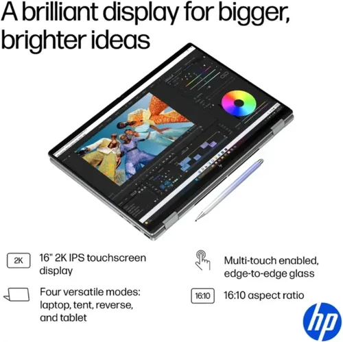 Miniatura 2 de HP Nueva Envy x360 2 - Laptop delgada 2 en 1, OmniBook X Flip 16 pulgadas FHD+ pantalla táctil, Copilot+ PC, AMD Ryzen AI 7 350 (8 núcleos), 24 GB