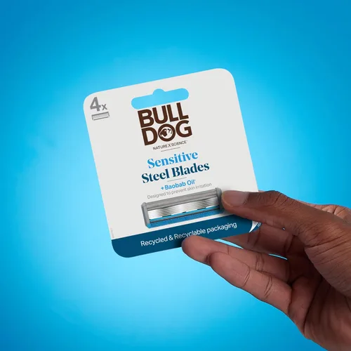 Miniatura 6 de Bulldog Recambios de cuchillas de afeitar para hombre para el cuidado de la piel y el aseo de la piel sensible, 4