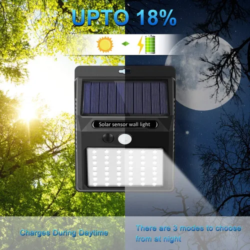 Miniatura 4 de Luces solares para exteriores [42 LED/3 modos de trabajo], SEZAC luces solares de seguridad con sensor de movimiento solar, inalámbricas, IP 65
