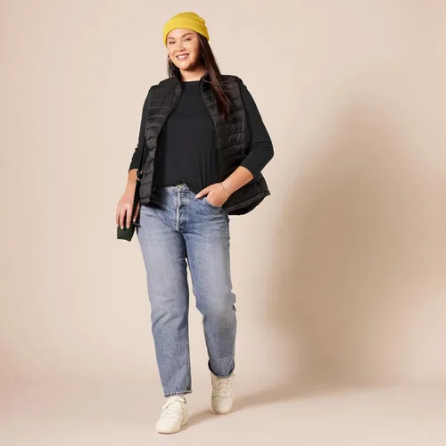 Miniatura 8 de Tienda Essentials Camiseta de manga 34 con cuello barco para mujer