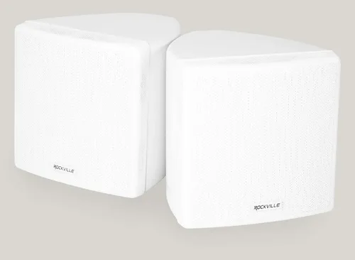 Miniatura 9 de Rockville Par de altavoces de pared de cine en casa de 8,9 cm, color negro, 30W RMS, 8 ohmios, parrillas giratorias de 360 grados, audio de 2 vías