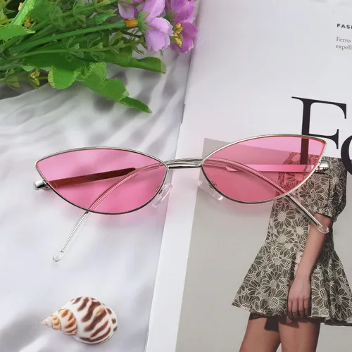 Miniatura 7 de FEISEDY Gafas de sol de diseñador de moda Retro pequeños pétalos forma arco templo diseño B2298