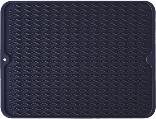 Miniatura 11 de Tapete de silicona para secar platos, antideslizante, fácil de limpiar, tapete escurridor de platos grande resistente al calor para encimera