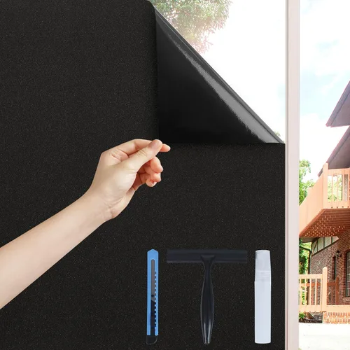 Miniatura 20 de Volcanics Película de Privacidad para Ventana con Bloqueo Total de Luz con Herramientas de Instalación, Cubierta Arcoíris para Ventana