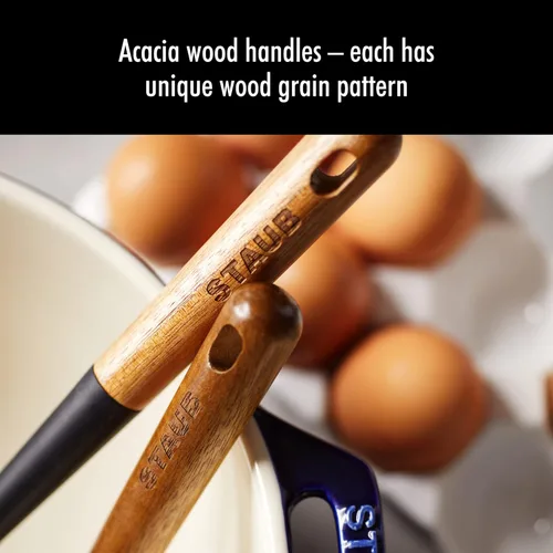 Miniatura 4 de STAUB Cuchara de espátula multifunción, ideal tanto para cocinar como para servir, silicona negra mate duradera sin BPA y cucharón de sopa, perfecto