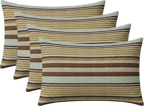 Miniatura 54 de RSH DECOR: Sunbrella - Juego de 4 almohadas lumbares, 20 x 12 pulgadas, tela de rendimiento resistente al agua y a la decoloración, fundas
