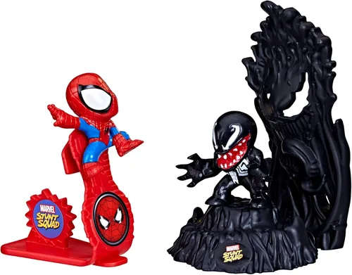 Miniatura 5 de Marvel Stunt Squad Captain America vs. Red Skull Playset, figuras de acción de superhéroes de 1.5 pulgadas, juguetes para niños a partir de 4 años