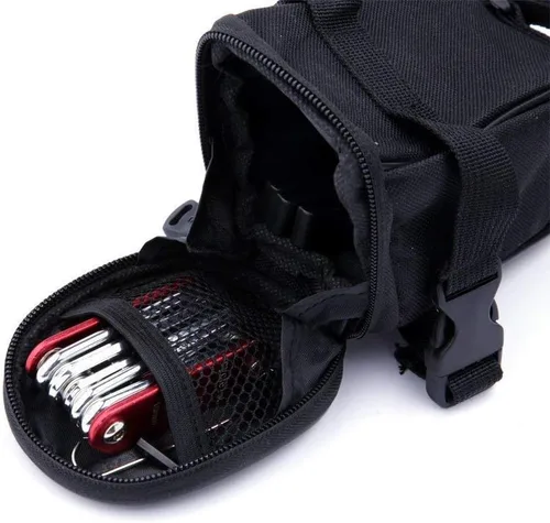 Miniatura 3 de WOTOW Kit de herramientas de reparación de bicicletas y bolsa de sillín de bicicleta, herramienta de cadena de bicicleta 14 en 1, llave hexagonal