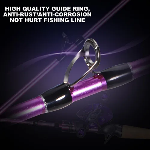 Miniatura 3 de Sougayilang Combo de caña de pescar y carrete, combo Baitcaster, caña de pescar de carbono de 5.9 pies/6.9 pies, carrete de carrete de aluminio A