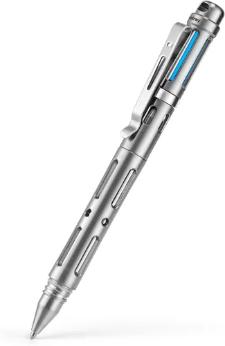 Miniatura 8 de MecArmy TPX8 Mini bolígrafo táctico de titanio y latón con llavero táctico con llavero 1 D (latón)