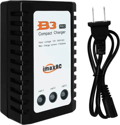 B3 Cargador de Batería Lipo - 2S 3S RC Cargadores de Equilibrio AC 7.4-11.1V 10W con Enchufe XH3P XH4P para Baterías de Coche RC Drone Barco Avión