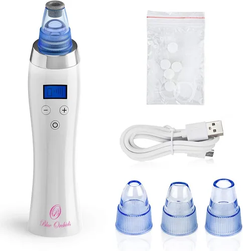 Miniatura 2 de Eliminador de puntos negros para la cara, dermasuction BlueOrchids para eliminación de puntos blancos, ventosa de acné, limpiador de poros al vacío