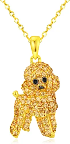 Miniatura 122 de Collares con colgante de perro de plata de ley S925 – 24 razas corgi/husky/labrador/pastor para mujer