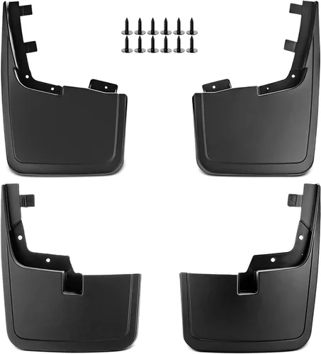 YHTAUTO Juego de 4 protectores contra salpicaduras de barro de repuesto para Ford F-150 2015-2020 Pickup, sin guardabarros de fábrica, delantero y