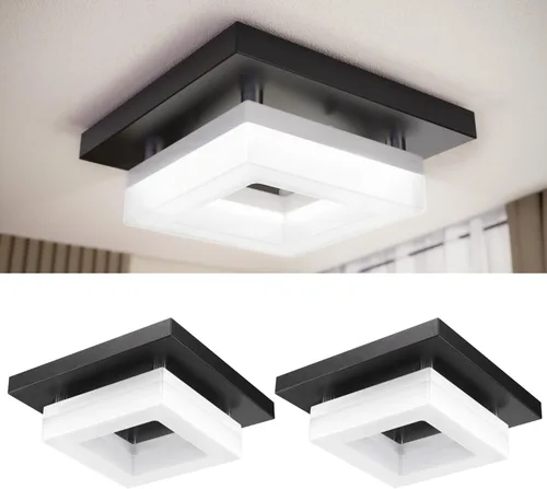 Miniatura 9 de Sunco - Lámpara de techo LED cuadrada de 8 pulgadas, montaje empotrado, negro, alto brillo, 1800 lm, CCT seleccionable 3000 K/4000 K/4500 K/5000