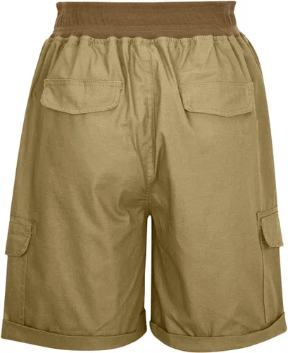 Miniatura 4 de DASAYO Womens 2023 Drawstring Cargo Shorts Shorts Side Pockets Rolled Hem Micro Elastic Shorts High Waist Regular Walk Shorts