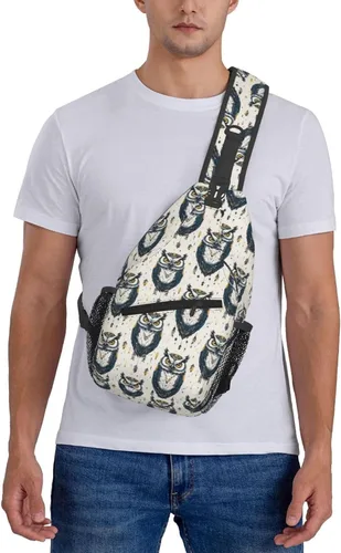Miniatura 7 de Small Crossbody Bags for Women Men - Vintage Tribal Style Owl Print Adjustable Shoulder Bag Fanny Packs Belt Sling Bag Crossbody Purses Backpack for