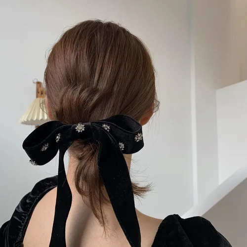Miniatura 4 de Cinta de terciopelo negro vintage, cinta tejida de nailon de 1 pulgada de ancho x 30 yardas, uso perfecto para gargantilla, envoltura de regalos