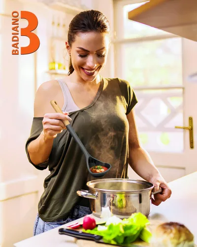 Miniatura 3 de Cuchara grande de silicona para sopa, utensilios de cocina antiadherentes con alta resistencia al calor, sin BPA, herramientas de cocina perfectas
