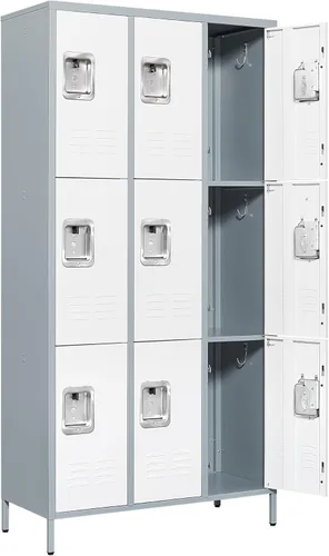 Miniatura 19 de Armario de almacenamiento de metal, casilleros con cerradura de 72 pulgadas para empleados, hogar, oficina, escuela, requiere montaje