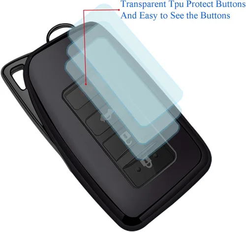 Miniatura 4 de Compatible con funda para llavero Lexus con llavero, funda protectora de TPU suave de 360 grados para llave inteligente RX ES GS LS NX RS GX LX RC