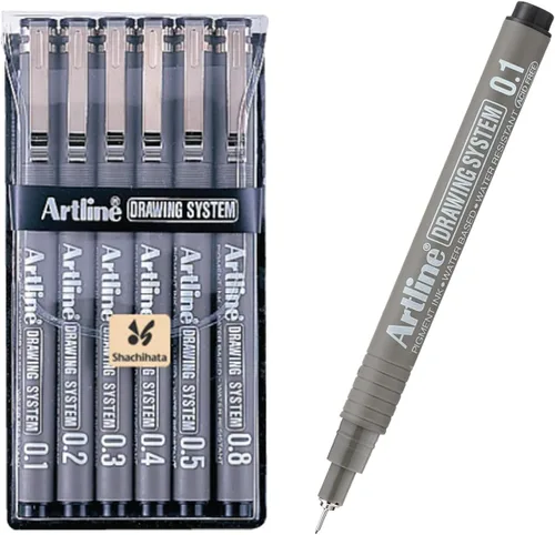 Artline 230 bolígrafos con sistema de dibujo, bolígrafos de dibujo técnicos para dibujar, ilustrar y más, 0.004 in, 0.008 in, 0.012 in, 0.016 in,