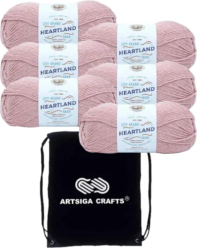 Miniatura 29 de Lion Brand Heartland Capitol Reef 136-140 (3 cadejos - mismo lote de tinte) Hilo estambre medio #4 acrílico para crochet y tejer con bolsa