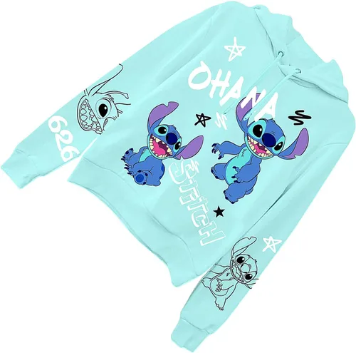 Miniatura 4 de Disney Sudadera con capucha Lilo and Stitch para mujer, diseño clásico de Lilo y Stitch