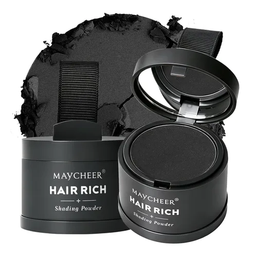 Miniatura 14 de Polvo de retoque de raíz, sombra de línea capilar negra para cabello delgado, cobertura de cabello gris, mujeres y hombres