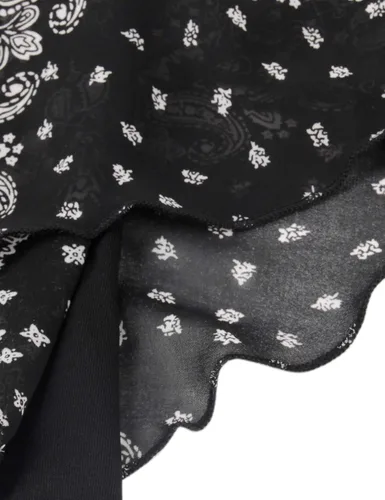 Miniatura 5 de Lotusmile - Blusa ligera con estampado, escalonada, de doble capa, de chifón tipo poncho, para mujer