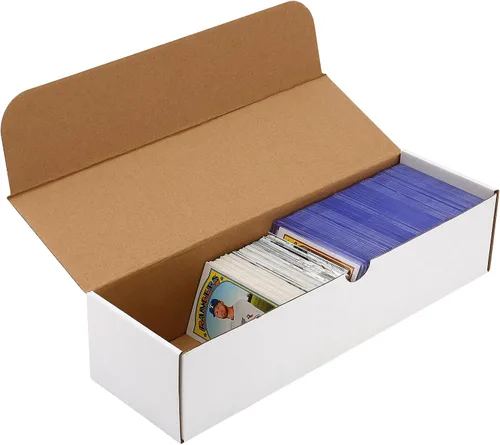 Paquete de 2 cajas de tarjetas de intercambio/juegos de 1600 unidades - Se adapta a cargadores superiores y tarjetas deportivas - Organizador de