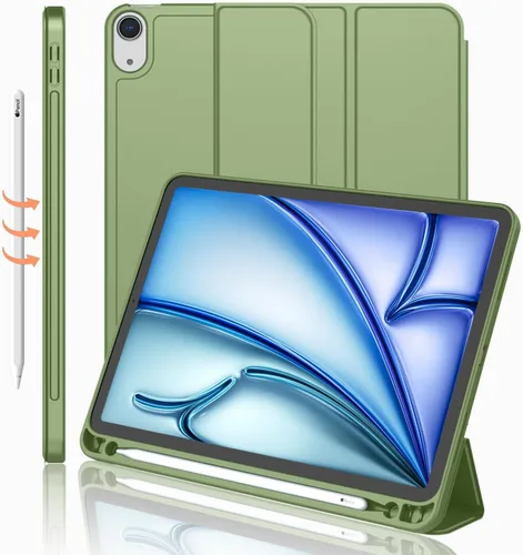 Miniatura 9 de iMieet Funda para iPad Air de 11 pulgadas M3 (2025) / M2 (2024), iPad Air de 5ª/4ª generación 2022/2020 de 10.9 pulgadas con soporte para lápices