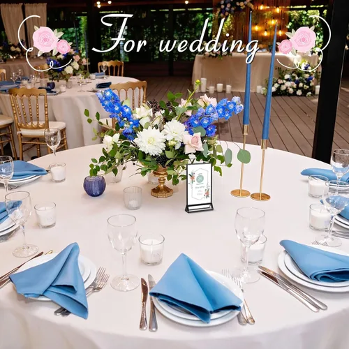Miniatura 7 de FairySandy Paquete de 12 soportes de acrílico transparente para mesa de boda de 4 x 6 con borde negro, marco transparente de doble cara para boda