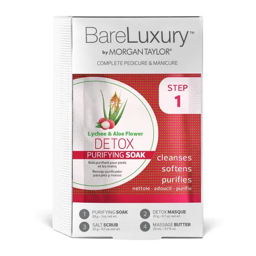Miniatura 8 de Morgan Taylor BareLuxury - Paquetes completos de pedicura y manicura de 4 pasos (lavanda y salvia), kit de spa para manos y pies en 4 paquetes, kit