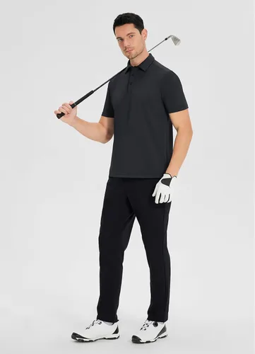 Miniatura 6 de BALEAF Camisas polo para hombre, de secado rápido, atléticas, deportivas, de trabajo, UPF 50+