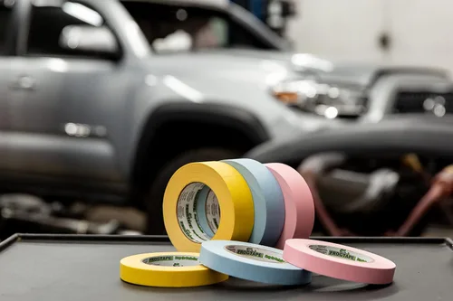 Miniatura 7 de FrogTape Cinta adhesiva rosa de alta temperatura 325, grado de rendimiento, adherencia media-alta, 0.709 in x 180.4 ft, 8 rollos por paquete