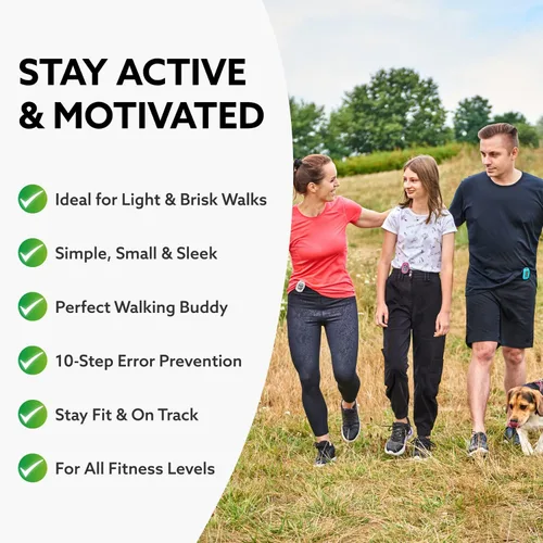 Miniatura 5 de 3DFitBud Simple Contador de Pasos - Podómetro 3D para caminar de 3DActive con clip, cordón, rastreador de pasos preciso, pantalla grande, fácil