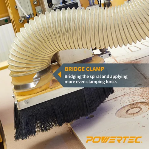 Miniatura 6 de POWERTEC 70224 Abrazadera de manguera de puente con llave de 2-1/2 pulgadas, llave de tornillo de pulgar, abrazaderas de manguera de acero
