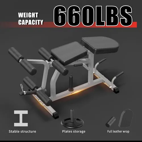 Miniatura 6 de Z ZHICHI 2 en 1 máquina de extensión y rizo de piernas ajustables, fácil transición, máquina de piernas de gimnasio en casa, capacidad