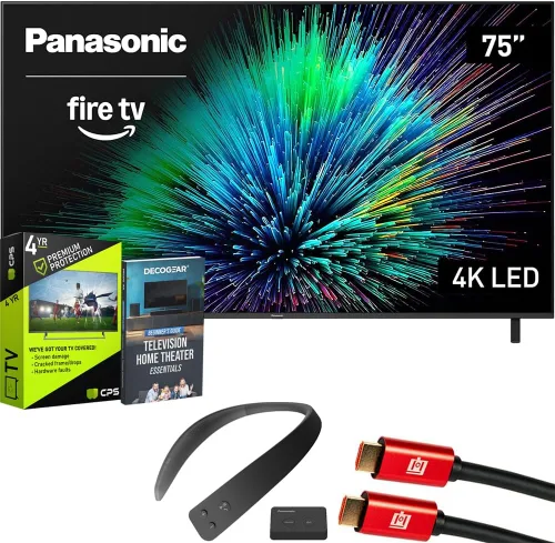 Miniatura 11 de Panasonic TV-65W70BP Serie W70 TV de 65 pulgadas LED 4K Ultra HD Smart Fire TV Bundle con altavoz de cuello WN10, protección CPS mejorada de 4 años