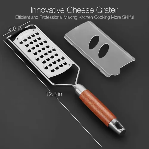 Miniatura 5 de KULUNER Zester de limón de grado profesional con cuchillas ultra gruesas, rallador de quesos y verduras de alta resistencia, diseño de mango