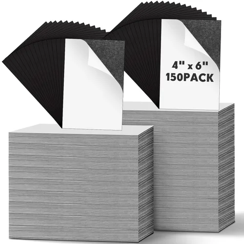 Miniatura 11 de Macarrie Hojas magnéticas adhesivas de 4 x 6 con parte trasera adhesiva, calcomanías de papel magnéticas cortables flexibles para despegar y pegar