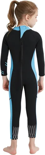Miniatura 4 de DIVE & SAIL Traje de neopreno de 0.098 in para niños, manga larga, protección UV, traje de baño térmico