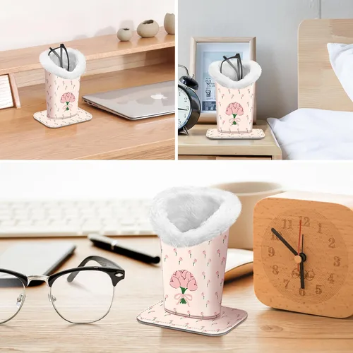 Miniatura 158 de Fintie Soporte para anteojos forrado de felpa con base magnética, estuche de cuero vegano prémium para lentes