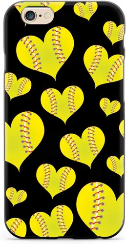Miniatura 13 de Inspired Cases - Compatible con iPhone Xs Max - Funda protectora con textura 3D para Apple iPhone Xs Max - Patrón de corazón de sóftbol