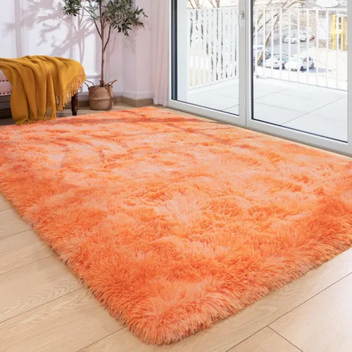 Miniatura 32 de Alfombra de área Softlife para sala de estar, alfombra lanuda mullida y esponjosa de 6 x 9 pies en color azul para dormitorio de niñas y niños, Azul