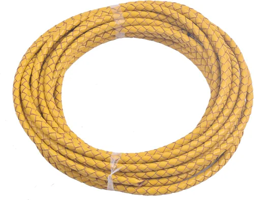 Miniatura 8 de KONMAY 2 yardas 8.0mm Cordón redondo de cuero trenzado auténtico marrón antiguo para corbata de bolo