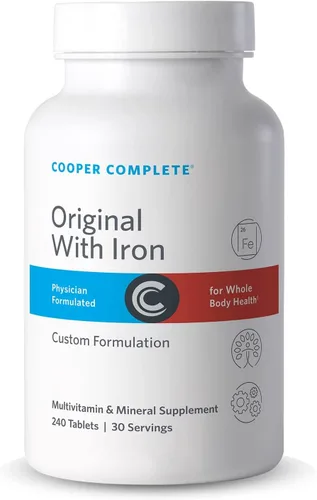 Miniatura 8 de Cooper Complete - Multivitamínico integral original con hierro - Suplemento multivitamínico diario y mineral - 30 porciones por botella. Paquete de 2