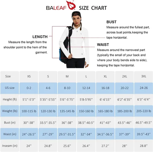 Miniatura 6 de BALEAF Women's Fleece Running Jacket Half-Zip Cold Weather Gear Thermal Shirts Tops Athletic Pullover Workout Winter