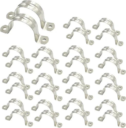 Miniatura 15 de Abrazadera de Correa de Tubo Cuadrado, Correa de Tubo en Forma de U de 0.44 x 0.34 Pulgadas, Acero Inoxidable 304, Soporte de Amarre de Poste
